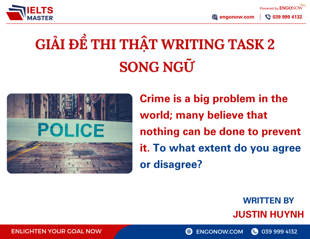 bài mẫu IELTS Writing Task chủ đề Crime