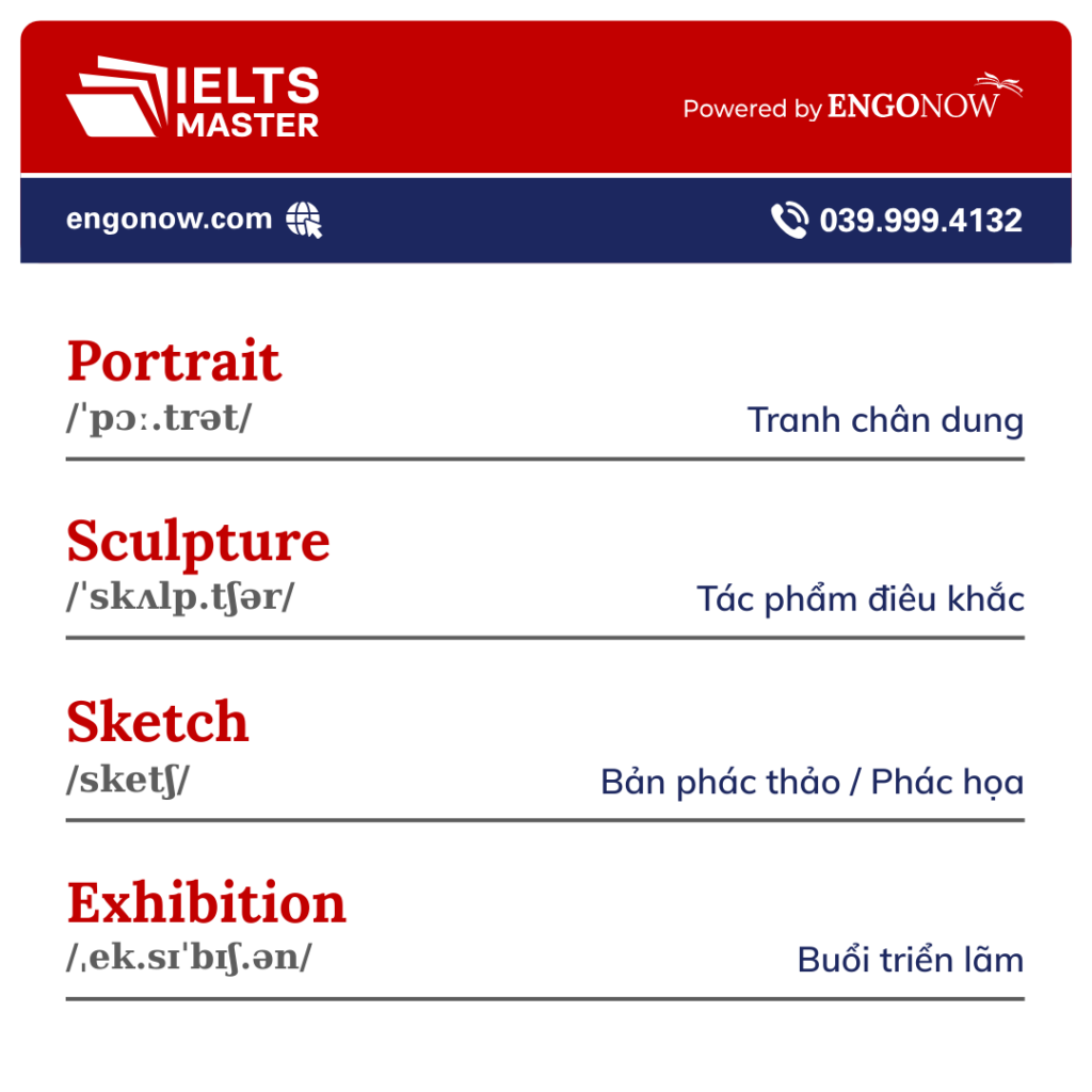 từ vựng chủ đề nghệ thuật