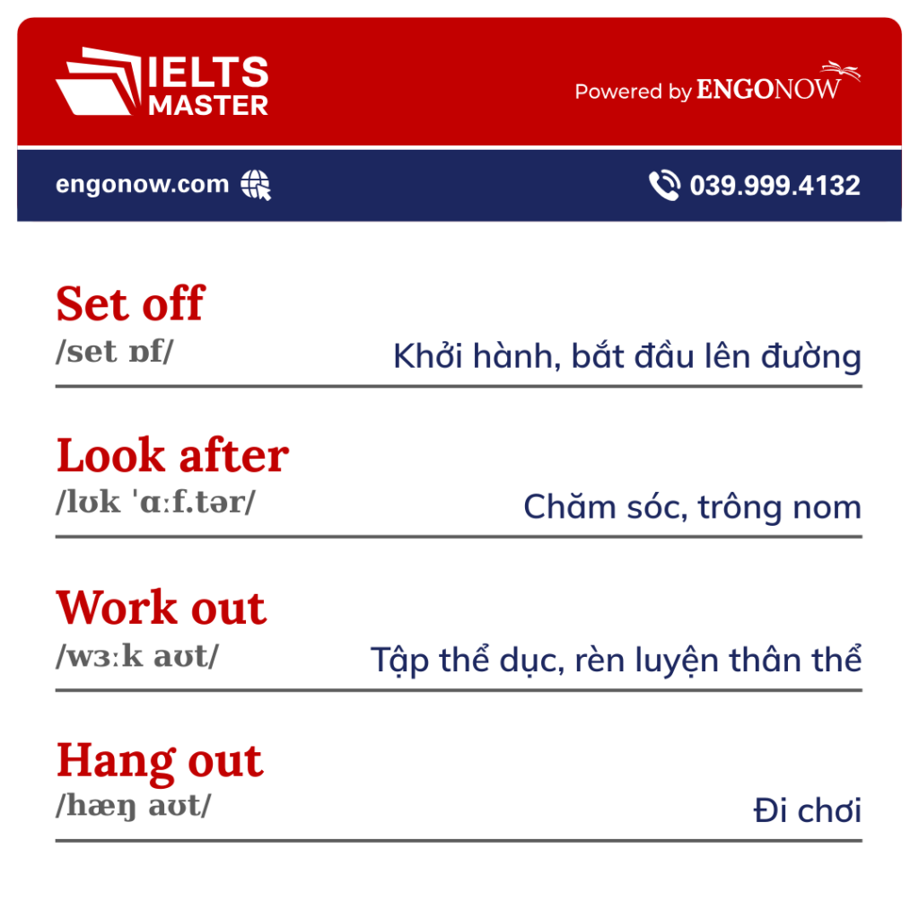 từ vựng phrasal verb chủ đề daily life