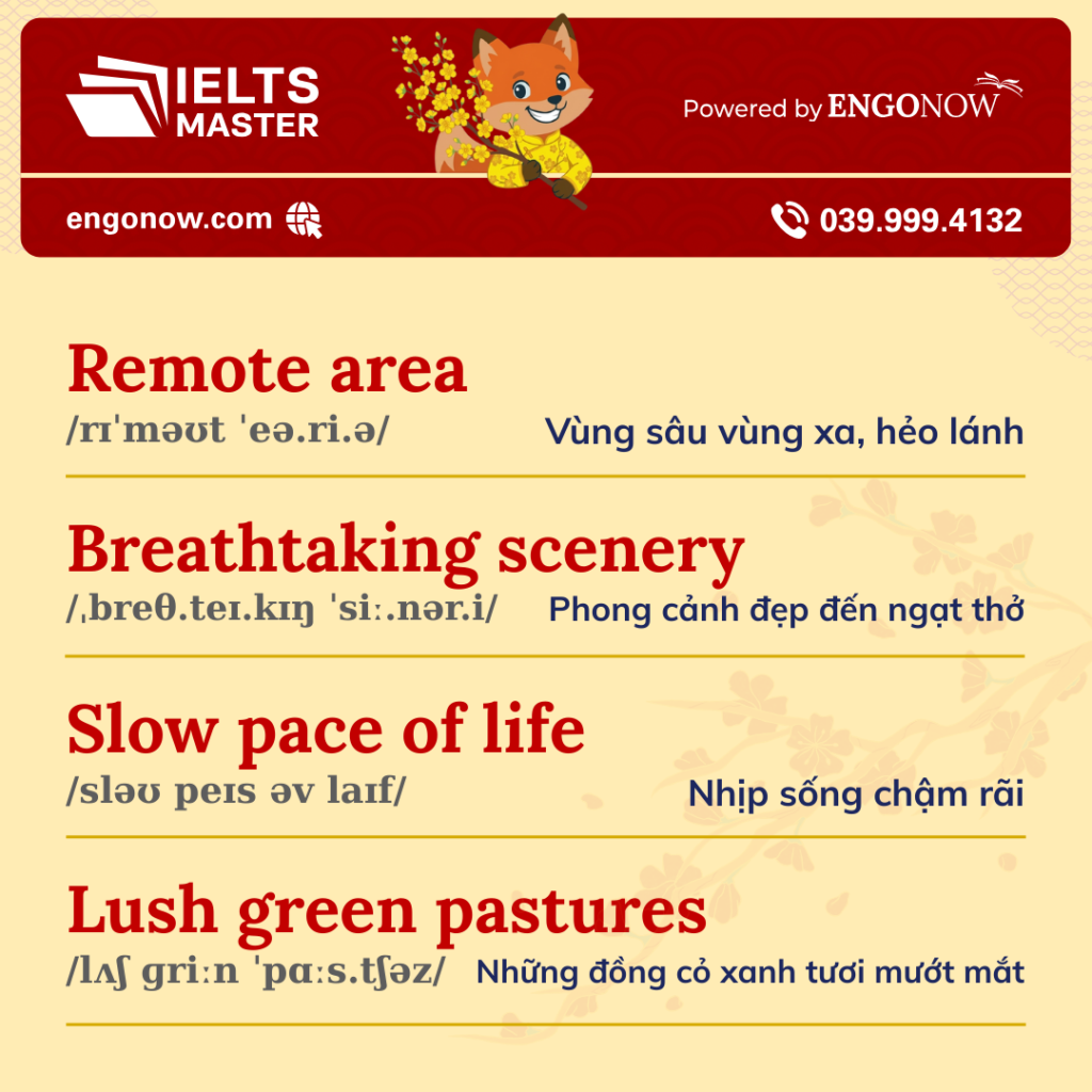 từ vựng collocatons chủ đề "Rural Living"